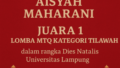 Mahasiswa Pendidikan Ekonomi Raih Juara 1 MTQ Kategori Tilawah di Dies Natalis FKIP Unila ke-57